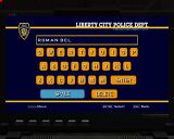 The keypad used to search police records by name (GTA IV). In the PC version, the player can simply key in a name using their keyboard.