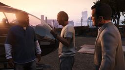Franklin Clinton, Trevor Philips and Michael De Santa together.