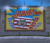 A Punk Noodles advert in Staunton Island, GTA III.