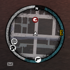 The Lost and Damned; the white bar denotes the player's health and the blue bar denotes the player's armor.