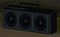 A black radio.