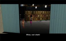 Mercedes Cortez and Candy Suxxx entering the film studio.