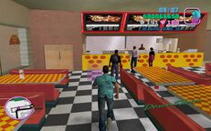 Tommy Vercetti about to meet Mercedes Cortez.