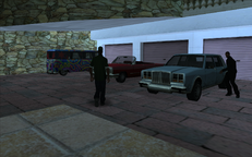 Carl Johnson escorts Sweet back to Grove Street.