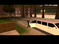 Jane Hopper about to enter the limousine.