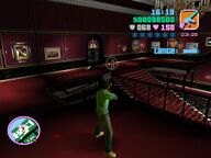 Tommy Vercetti shooting Ricardo Diaz.