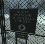 The Swinger Park sign at the entrance.
