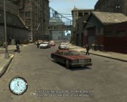 Niko Bellic and Little Jacob attempting to escape the police.