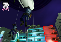 Pre-release screenshot of the SWAT Team, GTA Vice City.