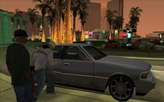 Carl Johnson tells Ken Rosenberg, Kent Paul, and Maccer to leave Las Venturas, under the pretense of eliminating them.