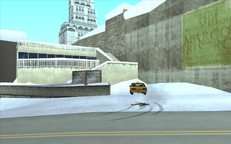 CJ arrives at Marco's Bistro in Liberty City.