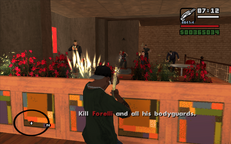 CJ takes out Forelli's bodyguards.