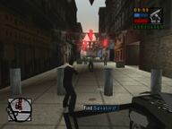Toni Cipriani shooting Forelli Family mobsters in Fort Stauntonduring an attack by the Sindacco Family.