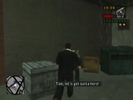 Toni Cipriani finding Salvatore Leone in a small alleyway in Fort Staunton.