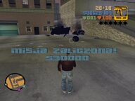 Mission passed screen.