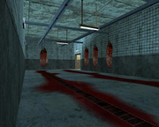 One of the rooms inside the abattoir.