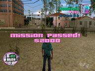 Mission passed screen.