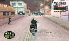 Carl Johnson about to rescue Catalina from the police