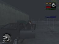 Toni Cipriani entering Vincenzo Cilli's car on his way to Harwood.