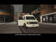 Two prostitutes, including Mona Lott, entering Giovanni Casa's van in Chinatown.