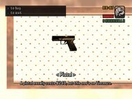Toni Cipriani about to buy a Pistol at Ammu-Nation.