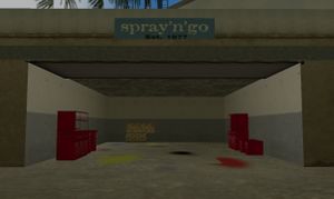 The only Spray 'n' Go garage in GTA Vice City.