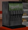 A Sprunk fountain machine inside of a Burger Shot, GTA San Andreas.