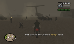 CJ chases after the plane on a PCJ-600.
