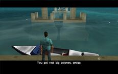 Rico telling Tommy Vercetti that he is 'the man'.