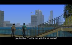 Tommy Vercetti meeting Rico on Leaf Links.