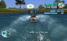 Tommy Vercetti and Rico about to go through a corona.