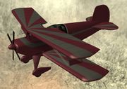 A Stuntplane in flight.