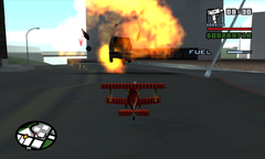 CJ destroys Berkley's last mail van.