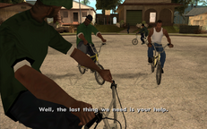 Sweet angrily telling Carl that he doesn't need his help.