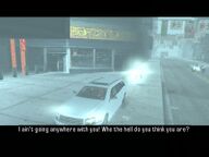 Maria Latore, inside the Sindacco Argento, being kidnapped by her drug dealer.