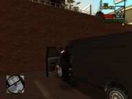 Toni Cipriani entering the van at Carson General Hospital.