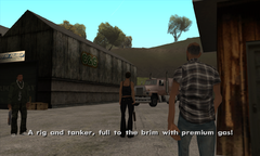 CJ and Catalina deliver the tanker to Mr. Whittaker.
