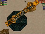 The first Taxi about to be destroyed in the car crusher
