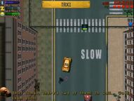 Claude Speed, in the Taxi, about to kill the attackers
