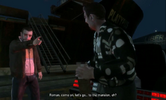 Niko tells Roman to go to the "mansion"