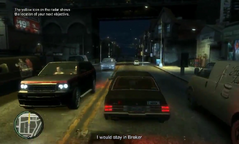 Niko and Roman drive past Roman's cab depot
