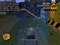Claude dropping off the car at the junkyard.