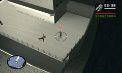 CJ attacking the Da Nang Boys freighter from the helicopter.