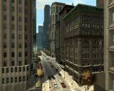 Typical cityscape of The Exchange, seen here along Amethyst Street from the eastern end in GTA IV.