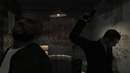 Niko killing Dwayne.
