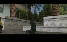 Hilary King falling down after being killed by SWAT officers.