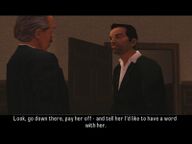 Salvatore Leone telling Toni Cipriani to meet union boss Jane Hopper at Portland Harbor and to pay her off.