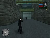 Toni Cipriani killing a striking dock worker as he attempts to escape an ambush.