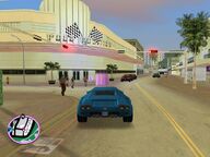 Tommy Vercetti and Mercedes Cortez arriving at The Pole Position Club.