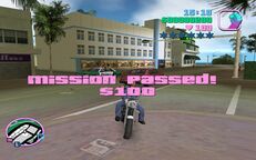Mission passed screen.